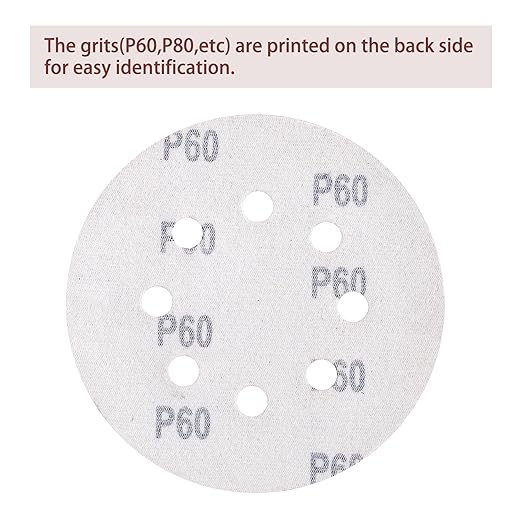 150pcs Sanding Discs Set, 5-Inch 8-Hole Sandpaper, Including 60, 600 Grit - Image 5