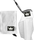 RYL/T Magnetic Golf Towel with Center Cut and Loop Attachment, Strong Magnet Attaches to Anything Metallic, Perfect Golf Bag or Cart Accessory