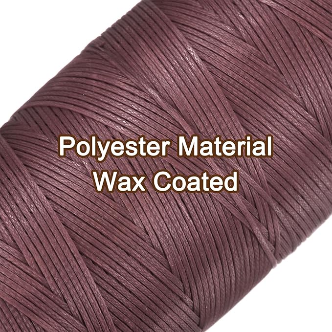 uxcell 150D 0.8mm Flat Waxed Thread 284 Yards Polyester Leather Sewing Waxed - Image 4