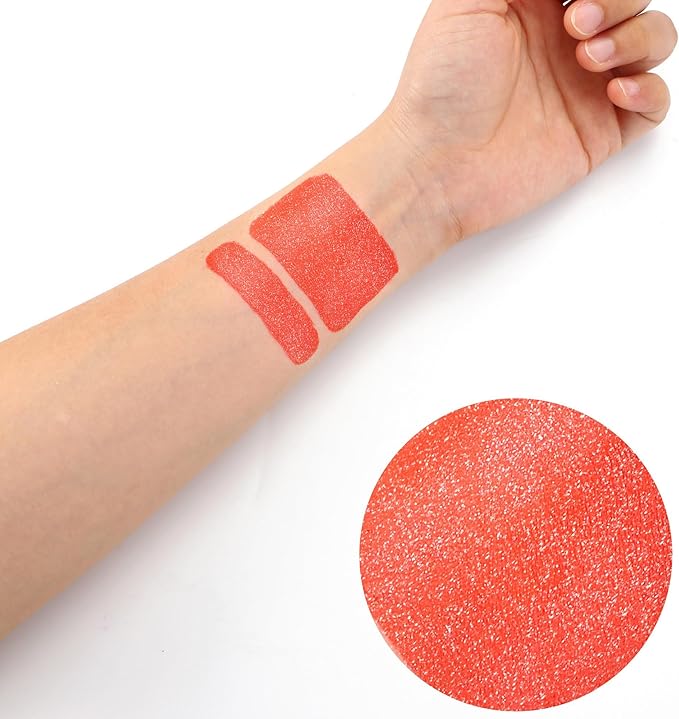 CCbeauty Red Glitter Eye Black Stick for Baseball Football Softball Lacrosse Sport Accessories, Anti-Glare Eyeblack, Waterproof Face Paint, Last All Game, Smooth Application, High Pigmented Color