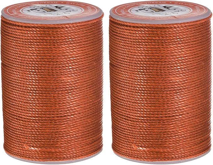 uxcell Round Leather Sewing Waxed Thread, 55m / 60 Yards Polyester Wax String by uxcell