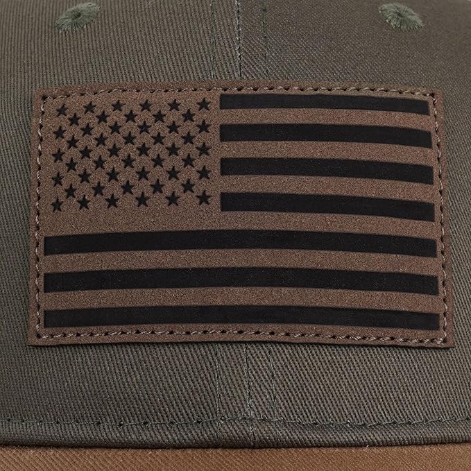 American Flag Trucker Hat - Snapback Hats for Men Women Baseball Cap - Breathable Mesh & Adjustable Fit for Casual Wear