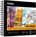 Mix Media Pad, Ohuhu Mixed Media Art Sketchbook, 120 LB/200 GSM Heavyweight by Ohuhu