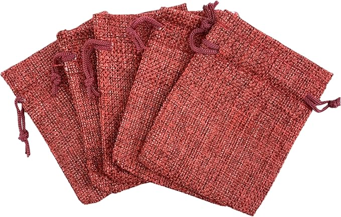 Palmhomee Pack of 25 Burlap Gift Bags - Image 2