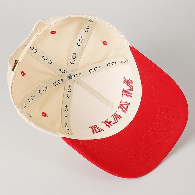 MIRMARU Two-Tone Vintage Canvas Trucker Hats for Men & Women, Adjustable Size Baseball Caps with Trendy Embroidered Design