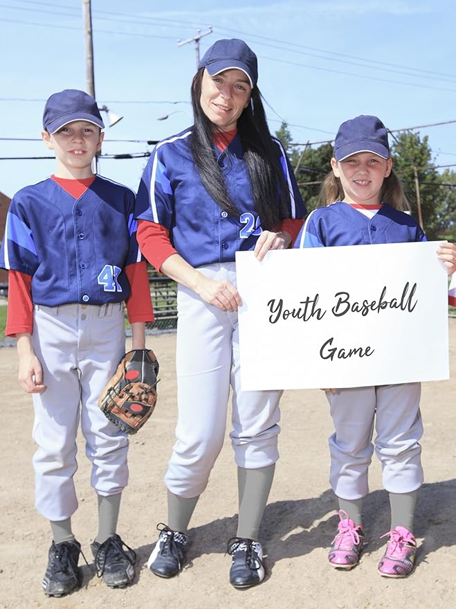 Baseball Socks and Belt Combo Set Cotton Boys Adjustable Baseball Softball Socks and Belt for Boys Girls
