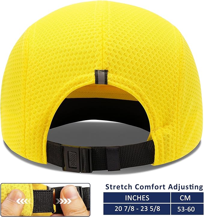 GADIEMKENSD Women's Race Day Running Cap Performance Mesh Hat - Excellent Ventilation, Lightweight, Reflective Safety