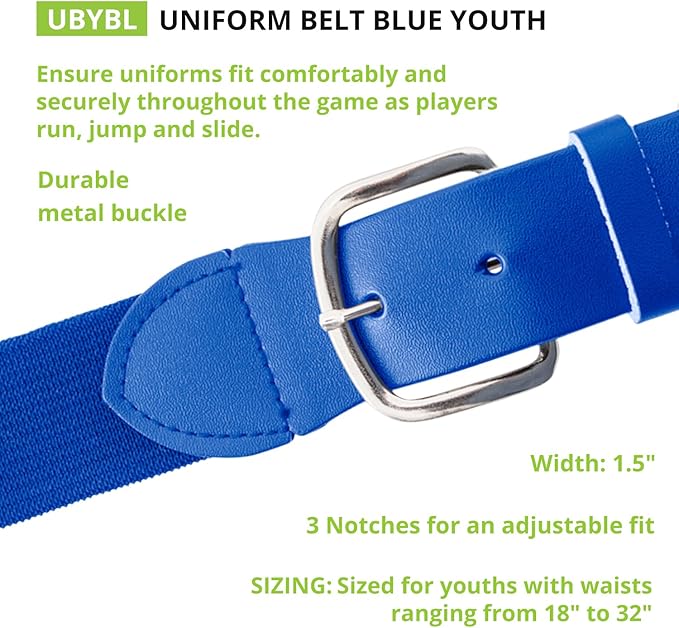 Champion Sports Baseball & Softball Belt – Stretch Fit Uniform Belt for Youth & Adult Players, Multiple Colors