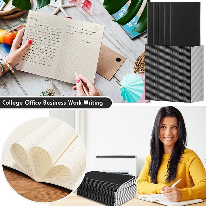 Handepo 100 Pack Composition Notebooks A5/A6 Ruled Lined Composition Kraft - Image 4