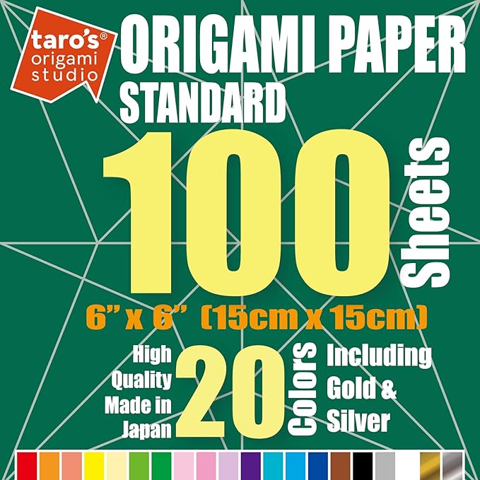 Standard 6 Inch One Sided 20 Colors 100 Sheets Square Easy Fold Premium - Image 4