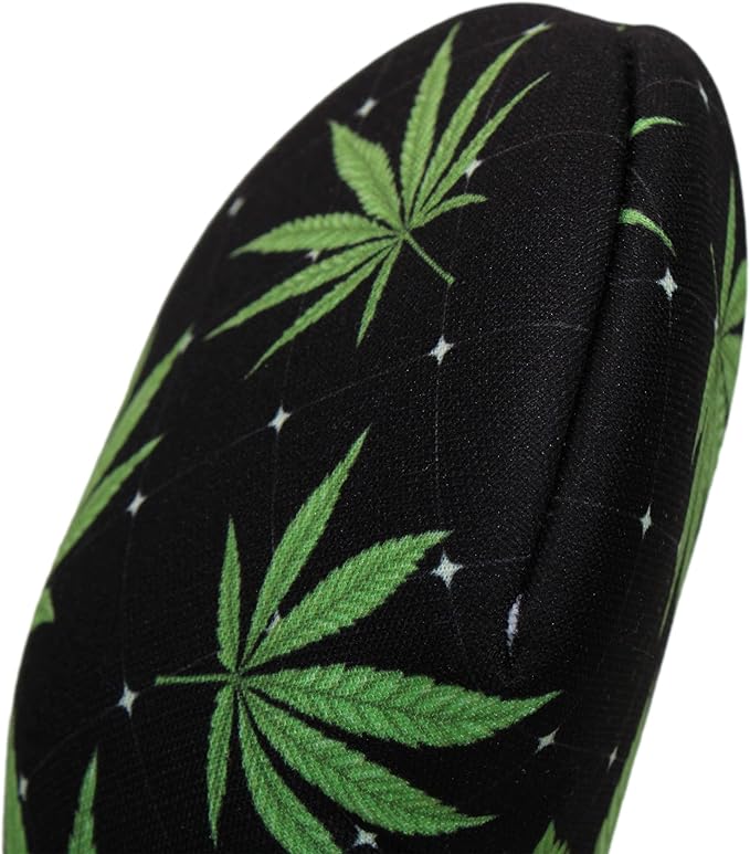 Black Marijuana Leaf | Golf Club Headcover | Driver Fairway Hybrid-Sold Separately | Handmade in USA by BeeJos
