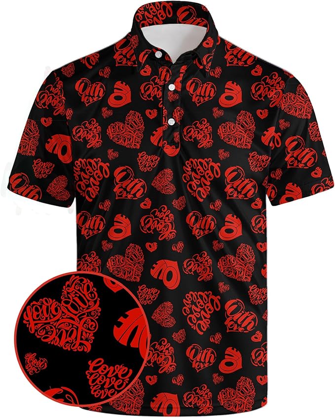 Mens Golf Shirts Golf Polo Shirts for Men Short Sleeve Polo Shirts Golf Gifts