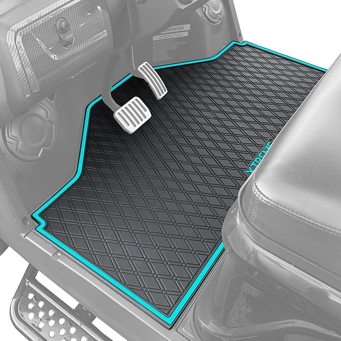 Xtreme MATS Evolution D5 Golf Cart Floor Mat Set - Rubber Double Diamond Design - Fits DMAX, D5, 2+2, 4F, 6F, Including Evolution Maverick and Ranger Trims