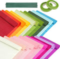 72Pcs Crepe Paper Flower DIY Kits, 20 Colors Crepe Paper Rolls 8.2ft Long 9.84 by GSHYMXT
