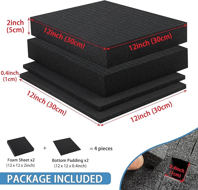 Coengwui Pick and Pluck Foam Inserts, Pre-Cubed Pick Apart Sheets - Image 6
