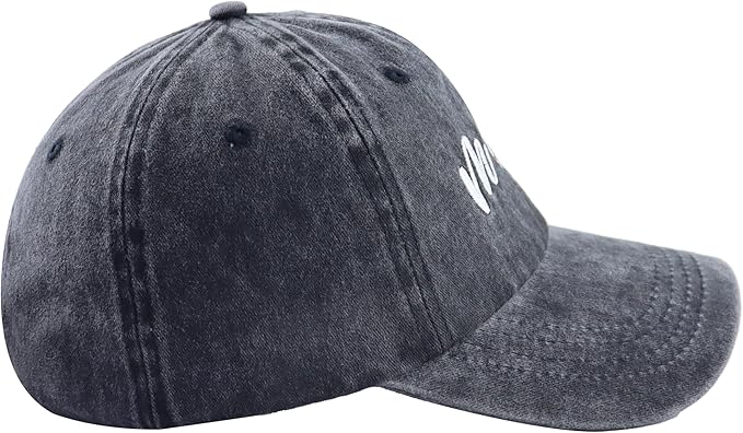 Mom Baseball Softball Half Heart Hat for Women, Funny Cotton Embroidered Soccer Football Mama Baseball Cap