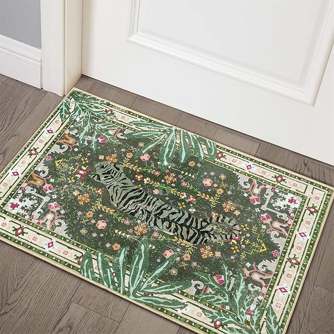 Oriental Tropical Entryway Rugs Washable by Aldopein