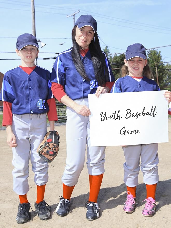 Baseball Socks and Belt Combo Set Cotton Boys Adjustable Baseball Softball Socks and Belt for Boys Girls