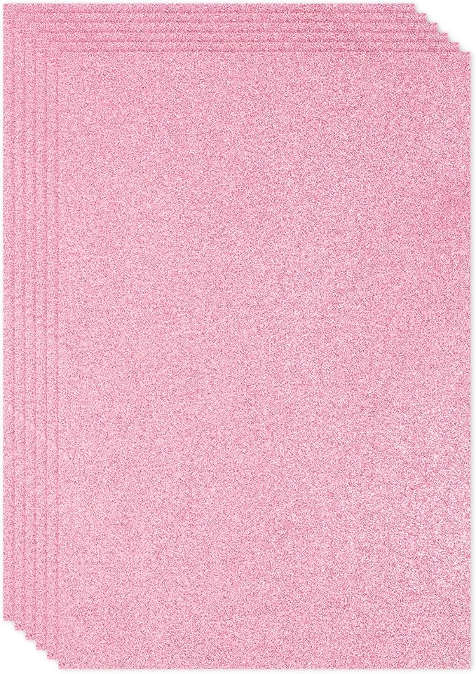 PATIKIL 2mm Thick Non Adhesive Glitter Foam Sheet 16x24inch Pink, EVA Shiny by PATIKIL