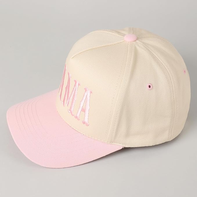 MIRMARU Two-Tone Vintage Canvas Trucker Hats for Men & Women, Adjustable Size Baseball Caps with Trendy Embroidered Design