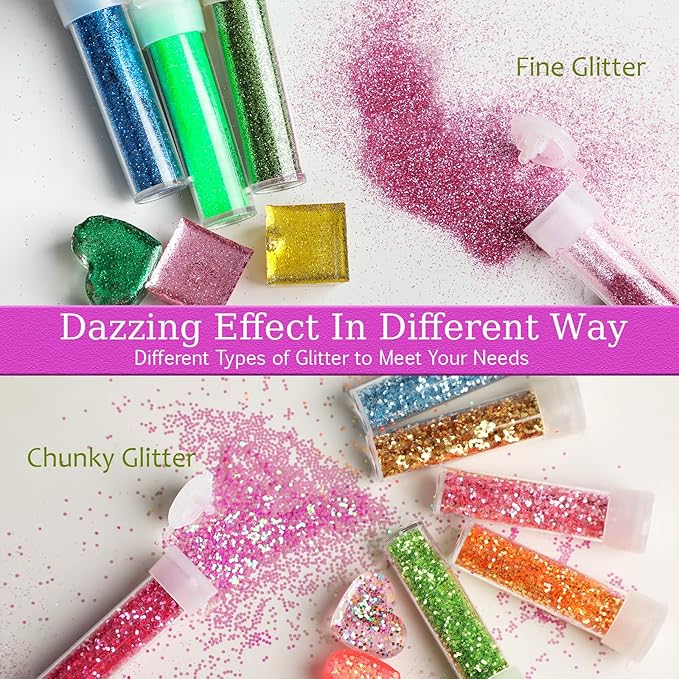 Glitter, 48 Colors Fine Glitters - Image 5