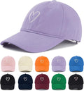 Zando 2026 Trendy Heart Baseball Caps for Women Men Girls Dad Adjustable Cute Cotton Trucker Hat for Casual Travel Sports