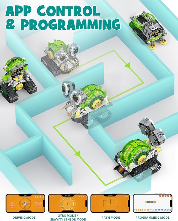 5in1 STEM AI Robot Toys Building Set, Coding Interactive Educational Christmas - Image 4
