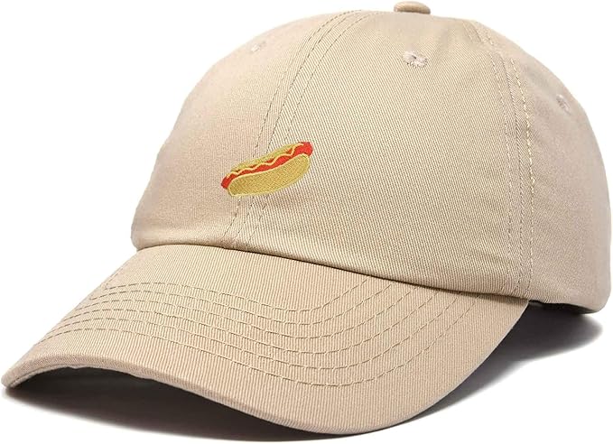 DALIX Hot Dog Hat Embroidered Mens Womens Baseball Cap