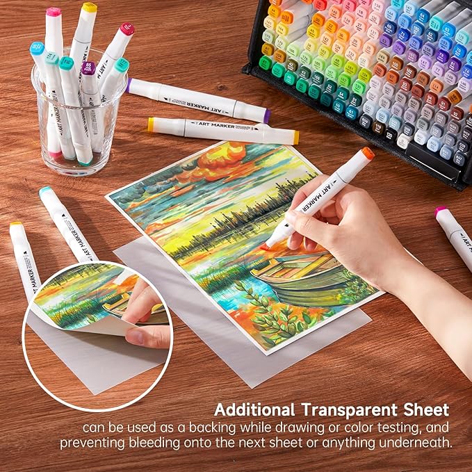 Shuttle Art 172 Colors Dual Tip Alcohol Based Art Markers, 171 Colors plus 1 - Image 5