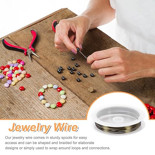 HARFINGTON 10ft Jewelry Wire, 22 Gauge Brass Craft Soft Metal Tarnish Resistant - Image 4
