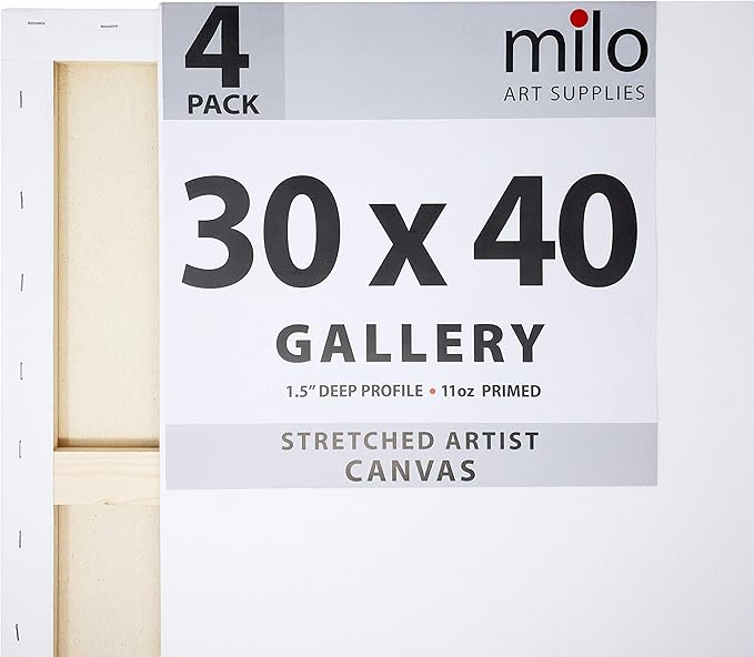 milo Stretched Artist Canvas | 30x40 inches | 4 Pack | 1.5” inch Thick Gallery - Image 2