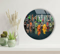 My Photostation.com 10'' Diameter Colorful Herbs Round Glass Wall Art Tempered by MyPhotostation
