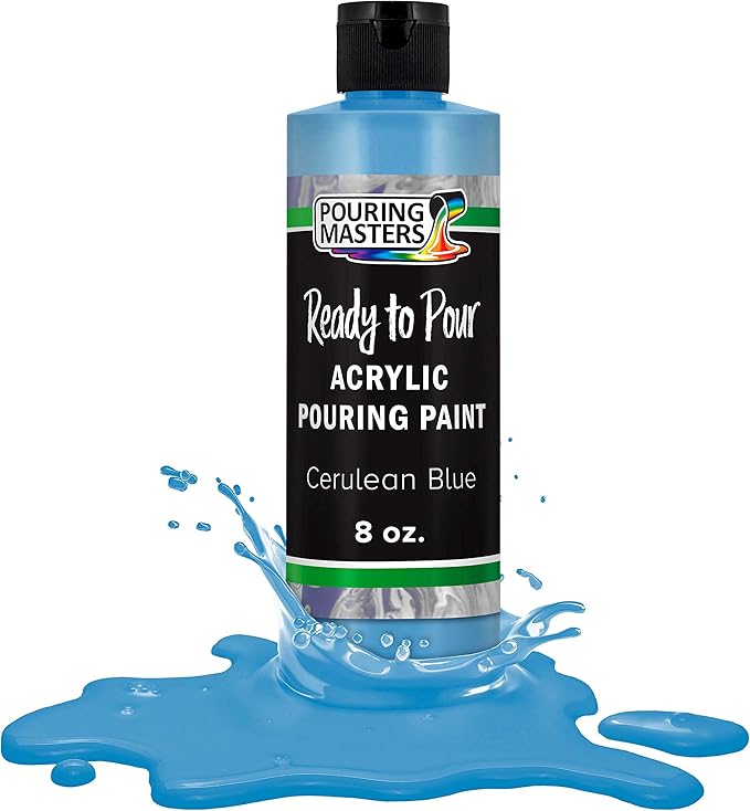 Pouring Masters Cerulean Blue Ready to Pour Acrylic Pouring Paint by USArtSupply