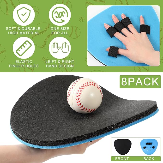 Leyndo Baseball Training Glove Foam Fielding Trainer Infield Training Gloves Baseball Fielding Gloves for Quick Hands Batting Practice Two Hands