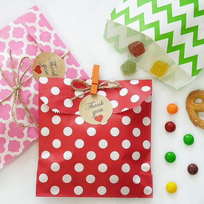 KEYYOOMY 100 Pcs Red Candy Buffet Bags - Image 4