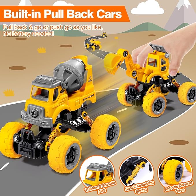 LUDILO 4PCS Take Apart Toys for 4 Year Old Boys Construction Toys - Image 4