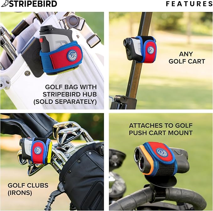 Stripebird 2.0 Slim Golf Rangefinder Magnetic Strap - Form Fitting, No Buckle, Range Finder