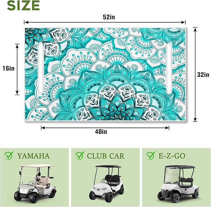 Golf Cart Seat Covers Club Car Golf Cart Accessories for Men Women Golf Carts Seat Towel Blanket 2-Seat Golf Cart Decorations