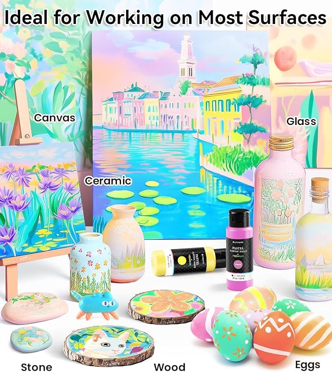 40 PCS Pastel Acrylic Paint Set - Image 5