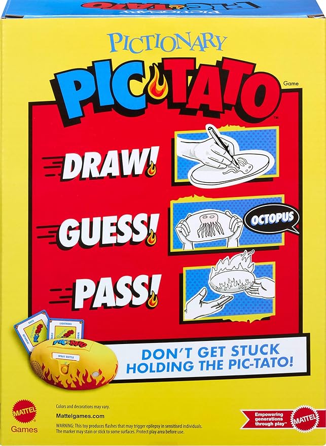Mattel Games Pictionary Pic-Tato Hot Potato Game, Talks and Plays Music - Image 6