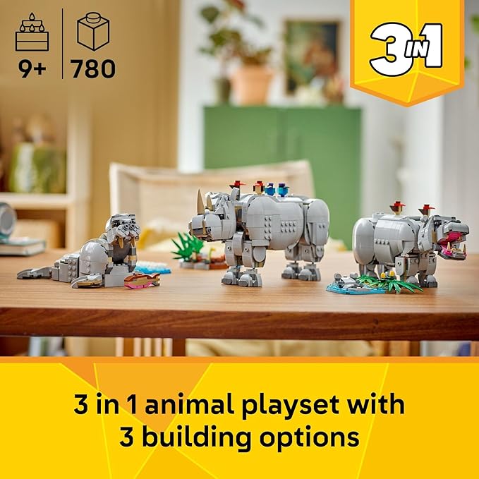 LEGO Creator 3 in 1 Wild Animals: Majestic Rhino - Image 2