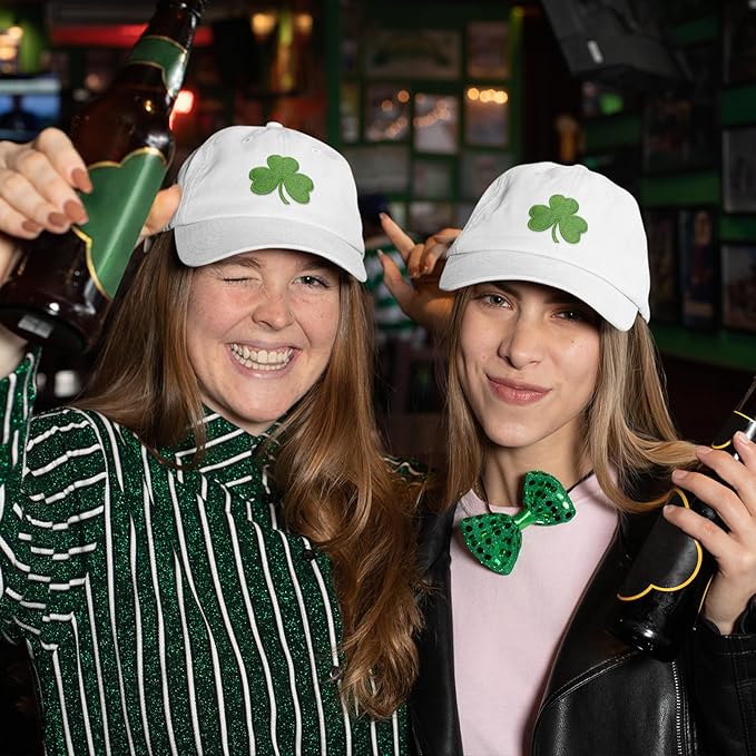 St Patricks Day hat Green Baseball Cap Shamrock Embroidered for man Women Funny