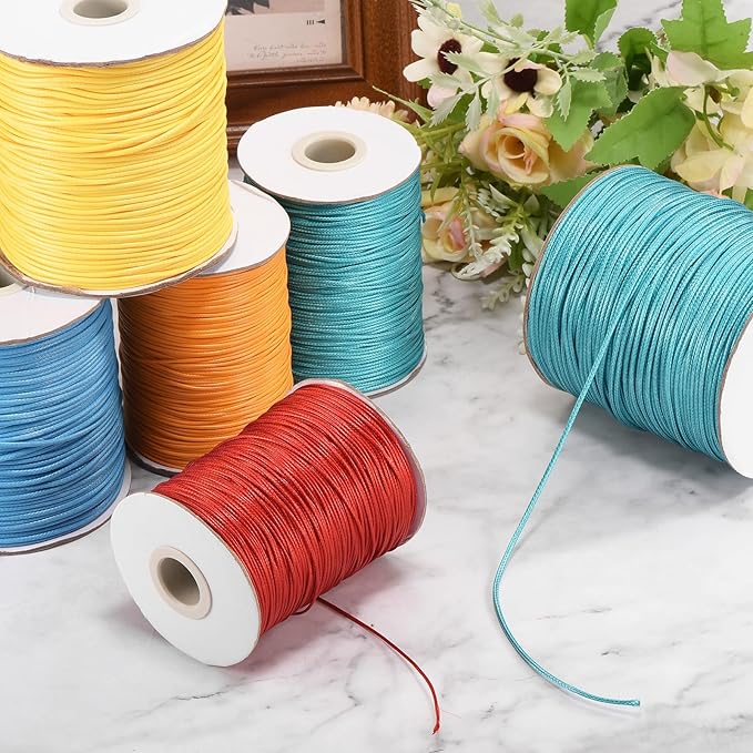 MECCANIXITY Waxed Cord 1.5mm Waxed Polyester Cord 175 Yard Wax String - Image 4