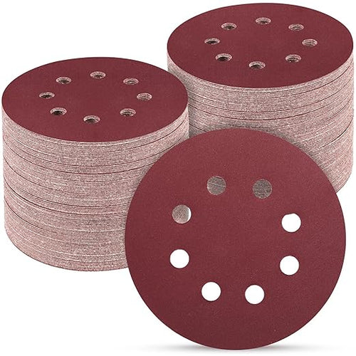 100 PCS 5 Inch Sanding Discs 800 Grit, Round Hook and Loop Sandpaper by POTUINOM