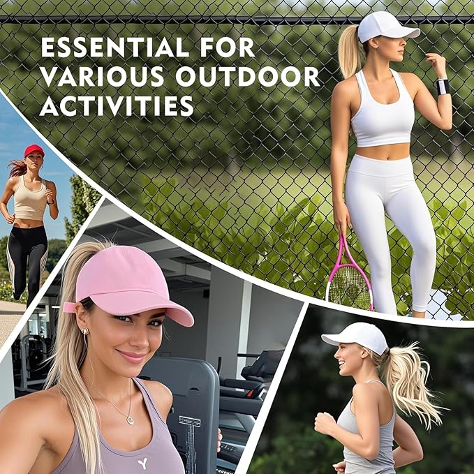 TOP-EX Cooling UV 50 High Ponytail Baseball Cap for Women - Most Women Start with S/M - Breathable for Running Golf Sports