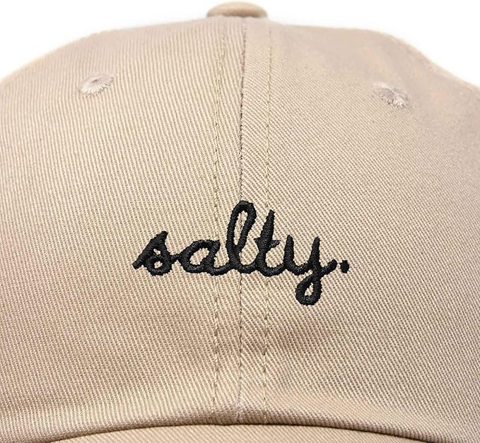 DALIX Salty Embroidered Cotton Beach Baseball Cap Adjustable Dad Hat Womens
