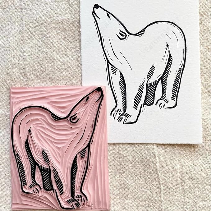 Falling in Art 5 Pack Rubber Carving Block, Soft Linoleum Block - Image 7