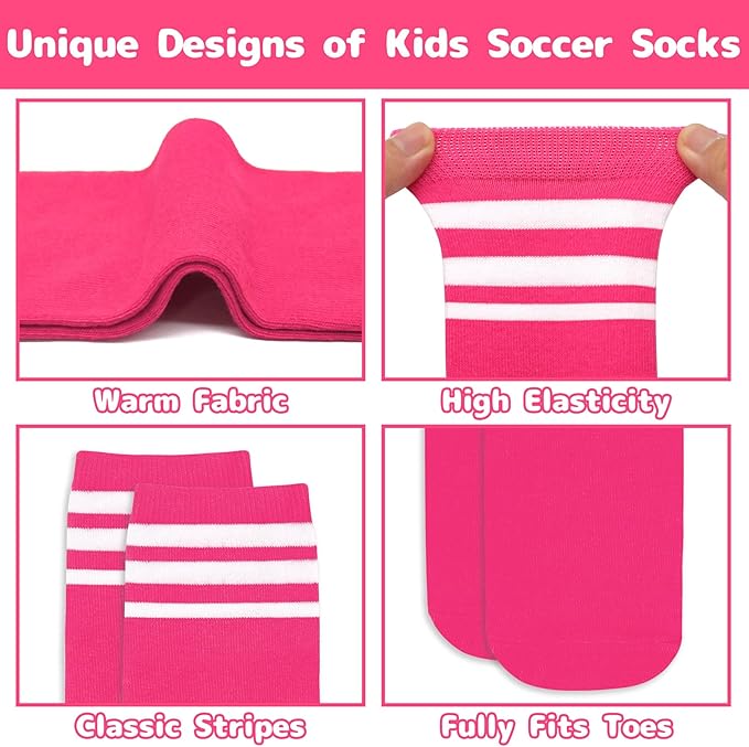 Olreco Toddler Soccer Socks Kids Baseball Socks Youth Softball Sock for Girls Boys Football Sock Boys Athletic Accessories