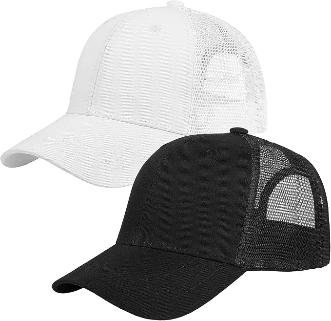 Falari Trucker Hat Baseball Cap Structured Plain Design 6 Panel, Adjustable Size