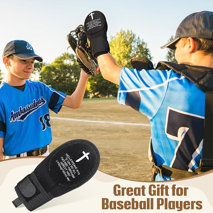 Christian Sliding Mitt for Baseball Religious Glove for Youth Sliding Mitt Softball Guard Accessories and Protective Gear Left/Right Hands - Adjustable Hand and Wrist Protection